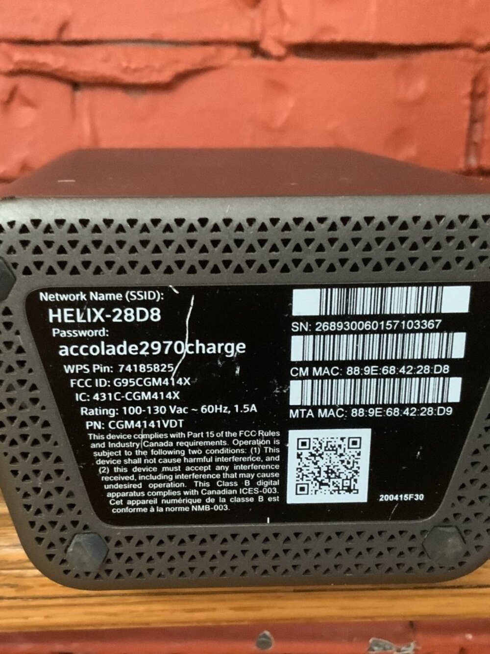 Videotron Helix Fi Gateway Router/Cable Modem - Picture 7 of 9